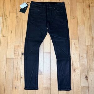 Embellish Black Creased Design  Denim jeans men’s sz 32